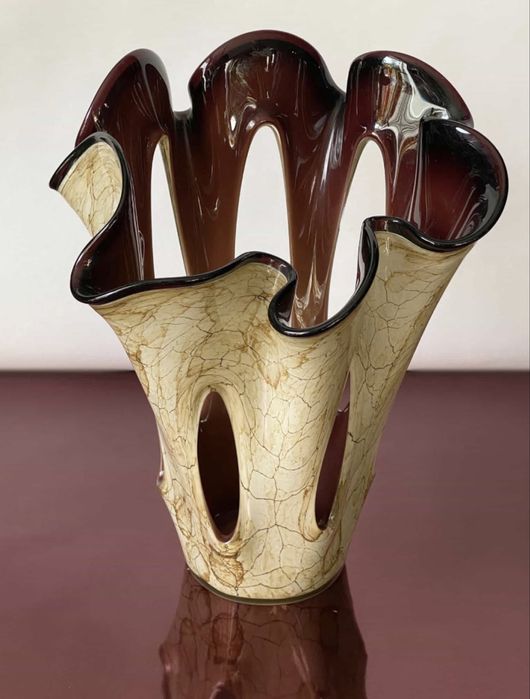 Szkło dekoracyjne Wazon Makora Chusta Krosno