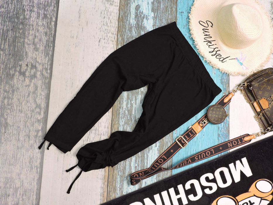 Legginsy 3/4 bawełna marszczenie M/L