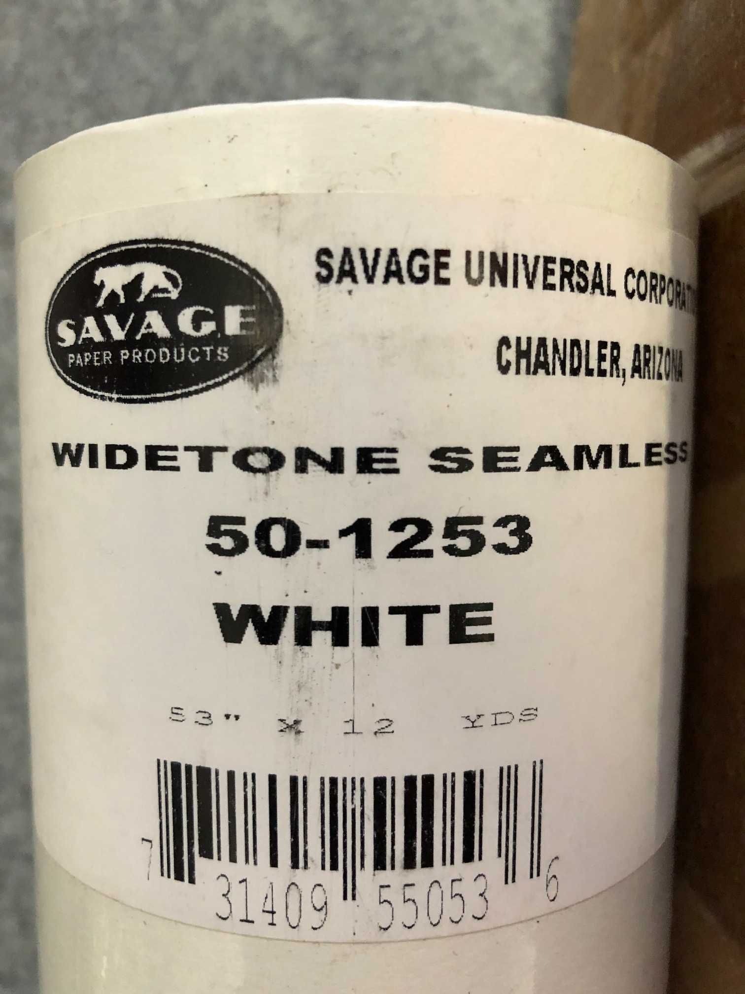Tło fotograficzne 1,36x11m - kartonowe Savage Widetone - 50 White