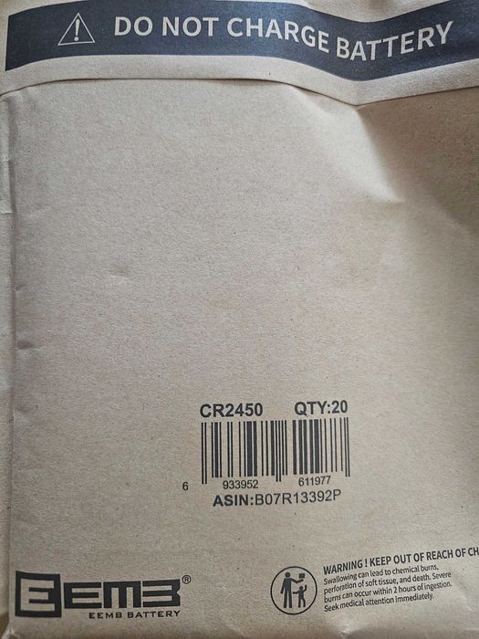 Pilhas lítio 3.0v CR2450 - 20 unidades