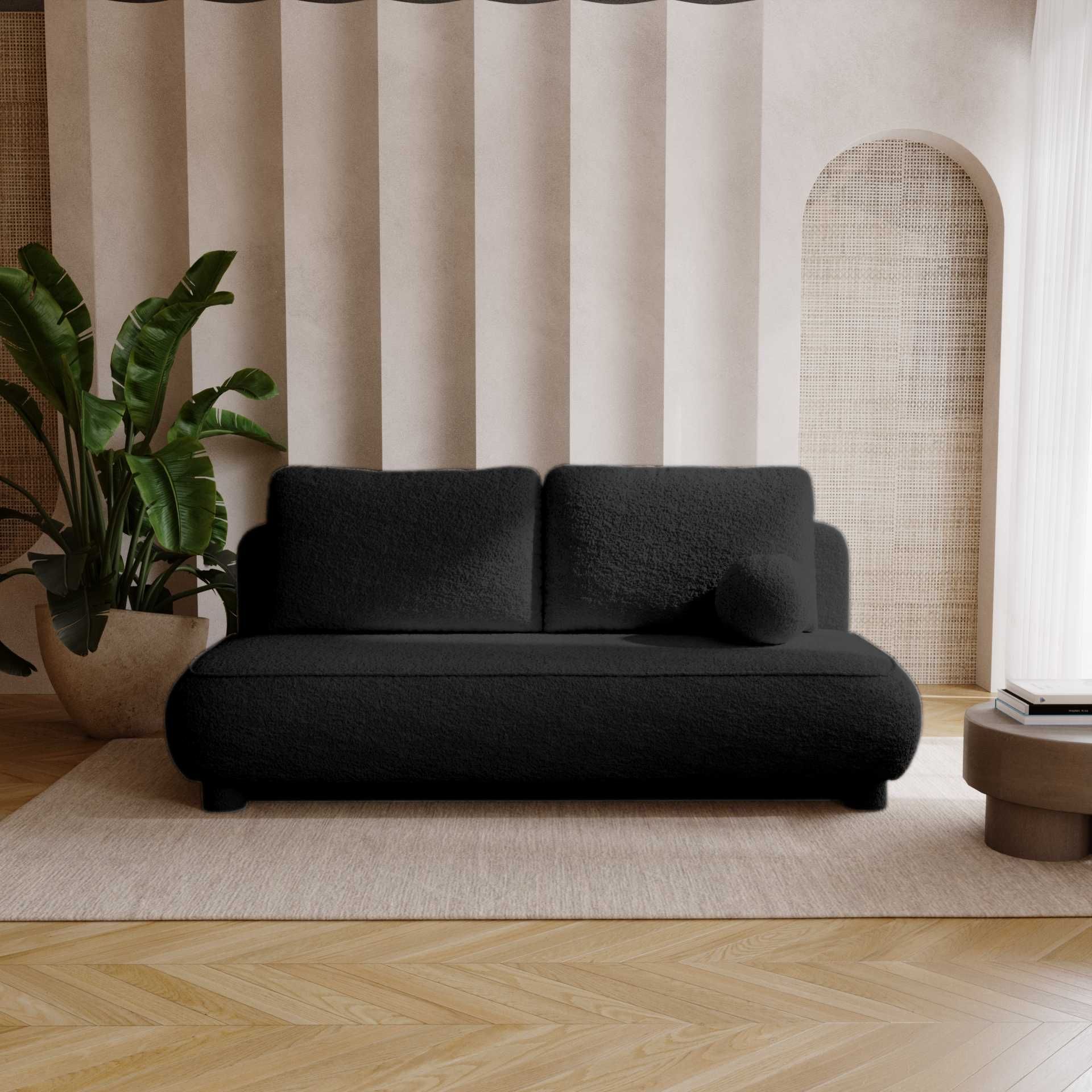 Wygodna Sofa Kanapa ABRIGO Rozkładana Funkcja Spania Pojemnik BOUCLE
