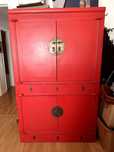 Armário Estilo Chinês em Laca Vermelha | Red Lacquered Chinese-Style A