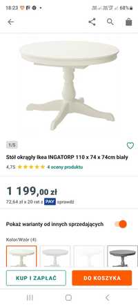 Stół okrągły Ikea ingatrop