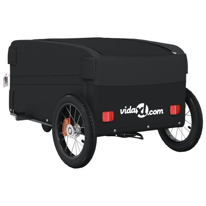 vidaXL Przyczepka rowerowa dla zwierząt, czarna, 30 kg, żelazo