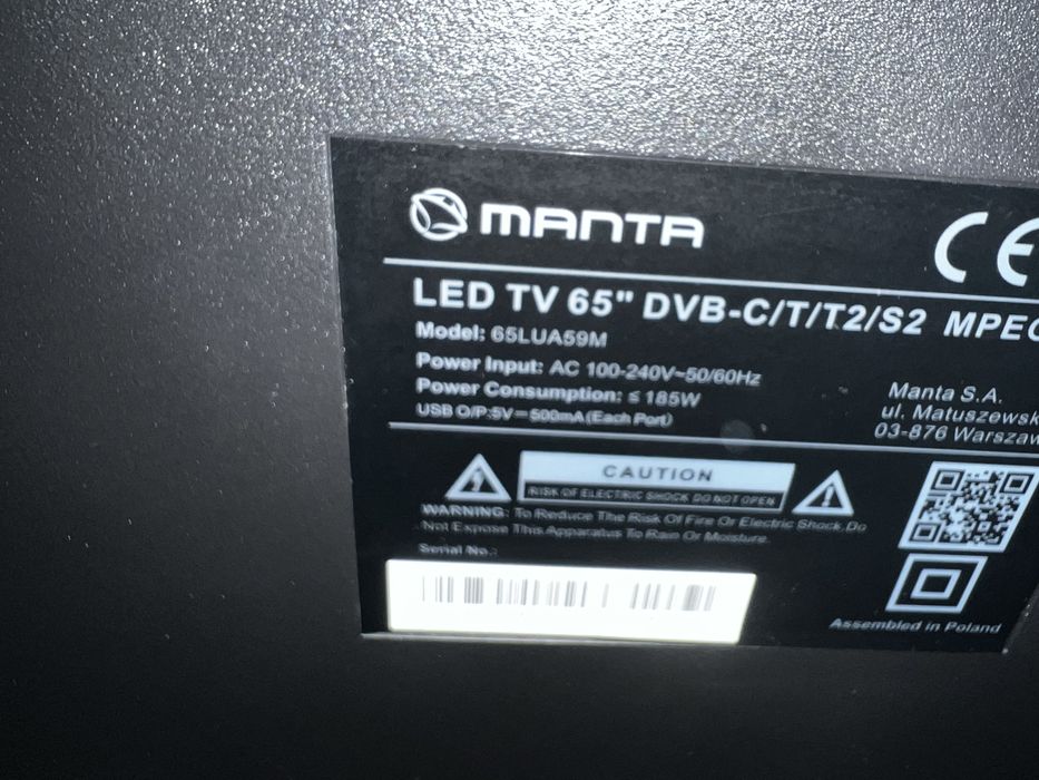 TV Manta 65 cali Smart 4K