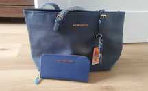 Zestaw torba portfel Michael kors granat