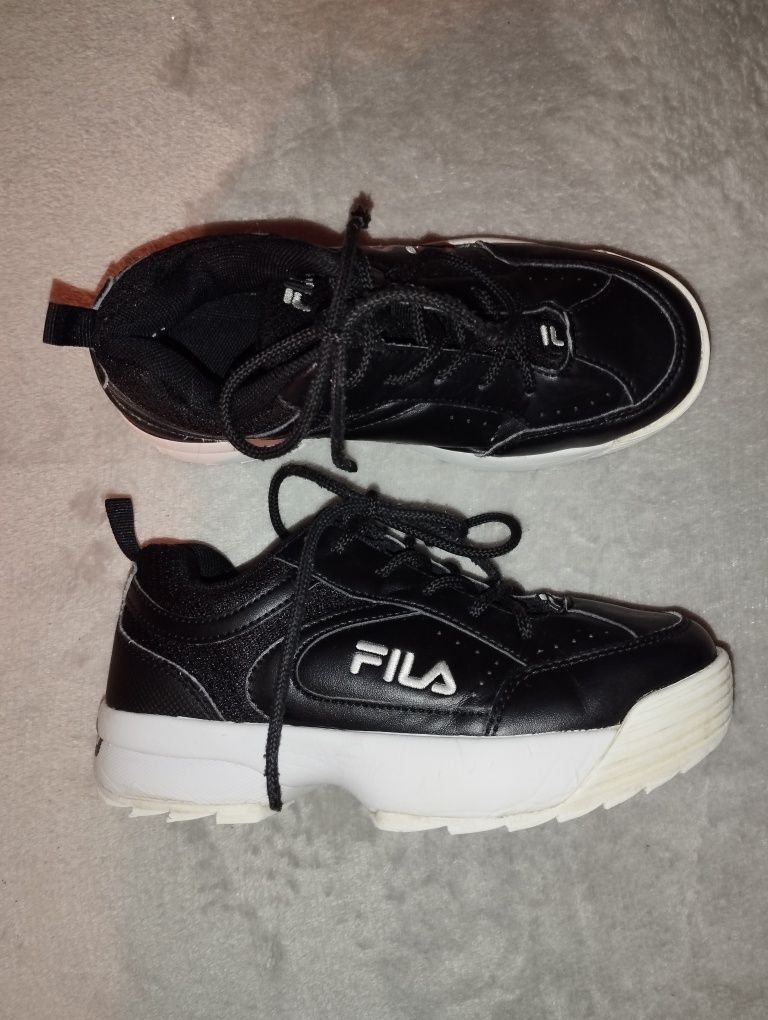 Fila disruptor czarne sneakersy dziewczęce 33 22 cm