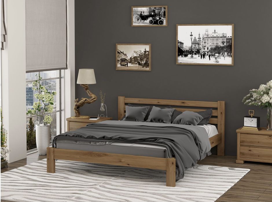 Ліжко нове. Натуральне дерево.темний горіх