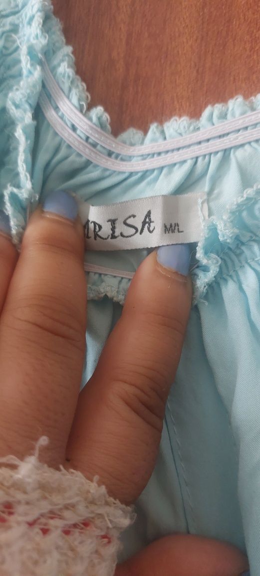 Vestido tamanho L azul bebe