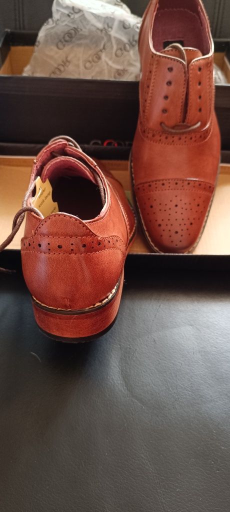 NovosGoor - Sapatilhas Brogue Oxford com cordões