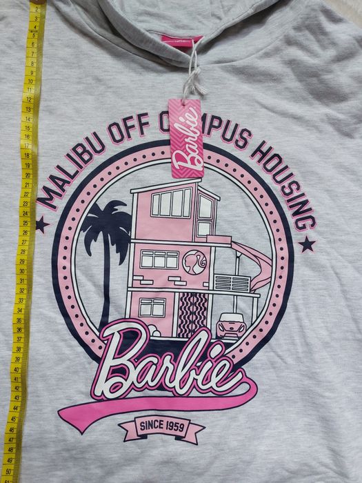 Bluza NOWA szara z kapturem Barbie