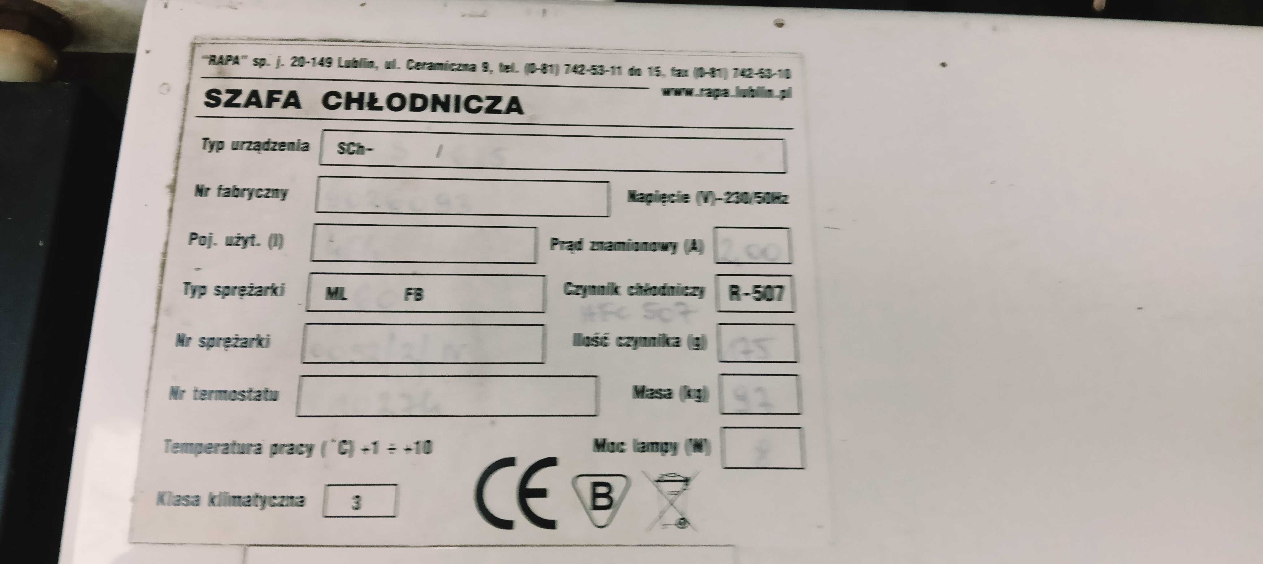 Witryna chłodnicza / festyn / sklep