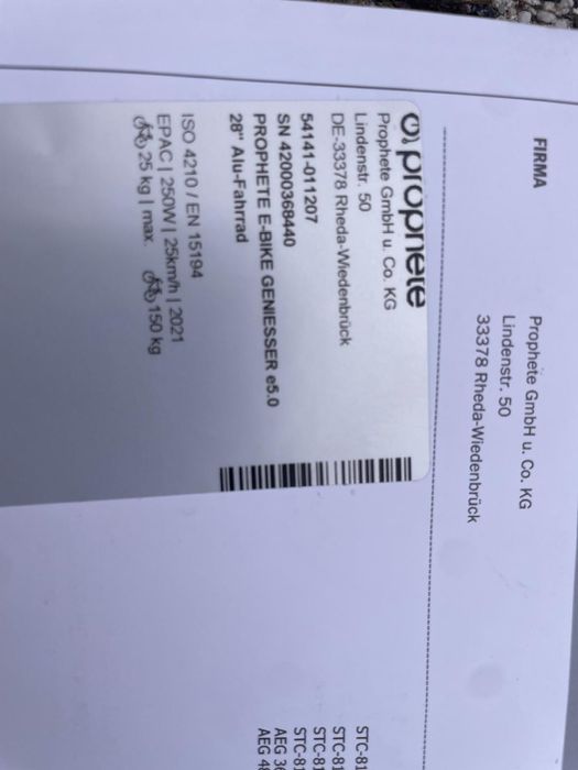 Rower Elektryczny Prophete