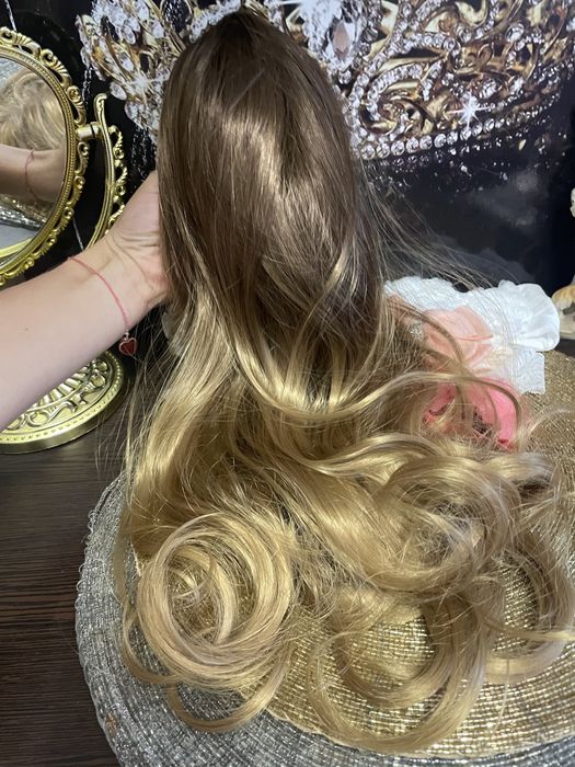 Шиньон хвіст накладний , хвіст на крабе 60 см, волосы термостойкие