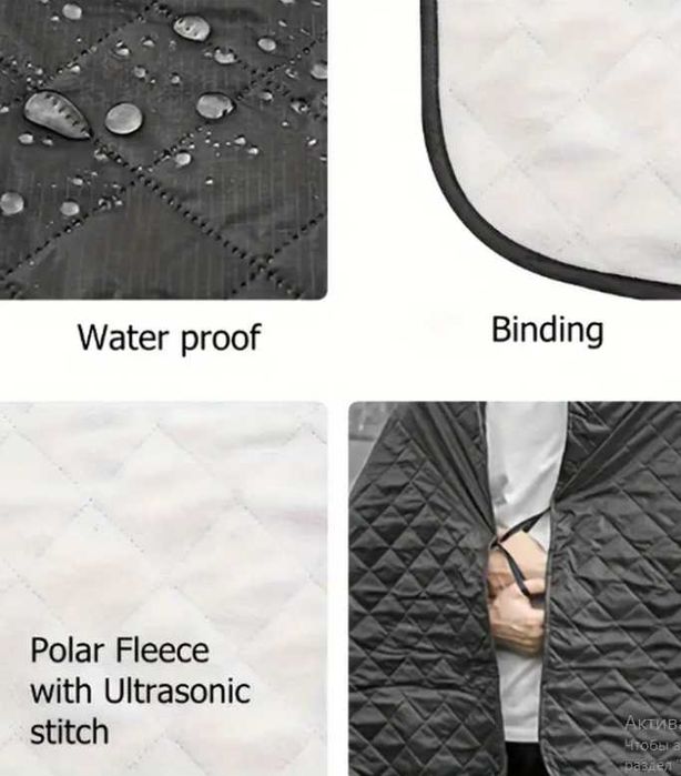 Флісовий кемпінговий плед, великий водонепроникний килимок