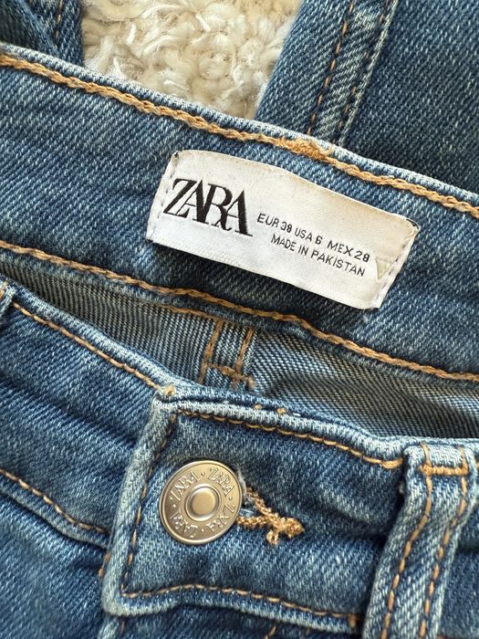 Spodnie jeansowe jasne jasnoniebieskie skinny wysoki stan Zara S/M