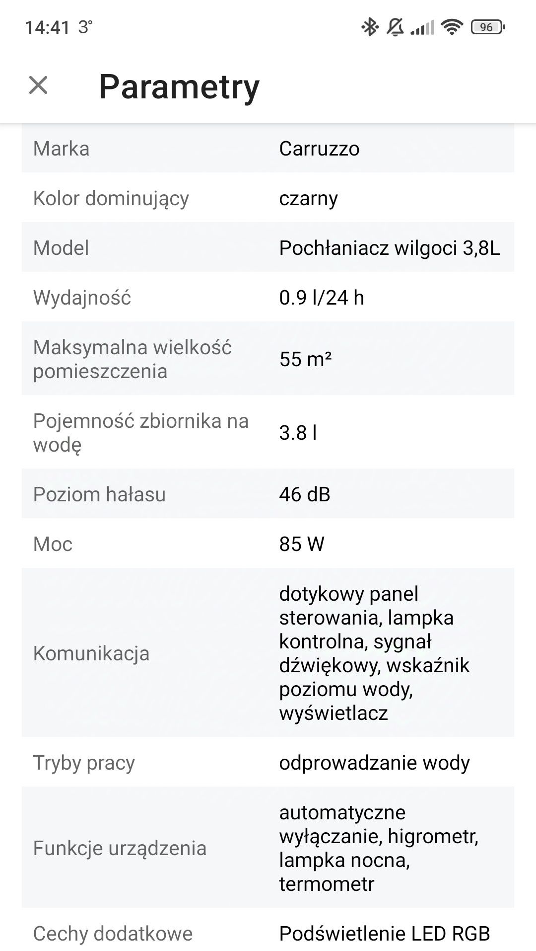 Pochłaniacz wilgoci Carruzzo
