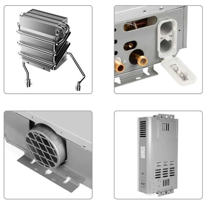 Bojler Gazowy Podgrzewacz WODY Przepływowy 8L 16kW Piecyk Kempingowy