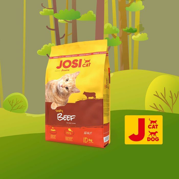 -15% JosiCat Tasty Beef 10кг від Josera. Корм з яловичиною для котів