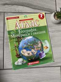 Атлас географія материки і океани 7 клас картографія рекомендовано МОН