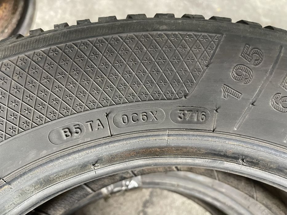 Шины 195/65 R15 Kliber б/у пара зима 6мм U6