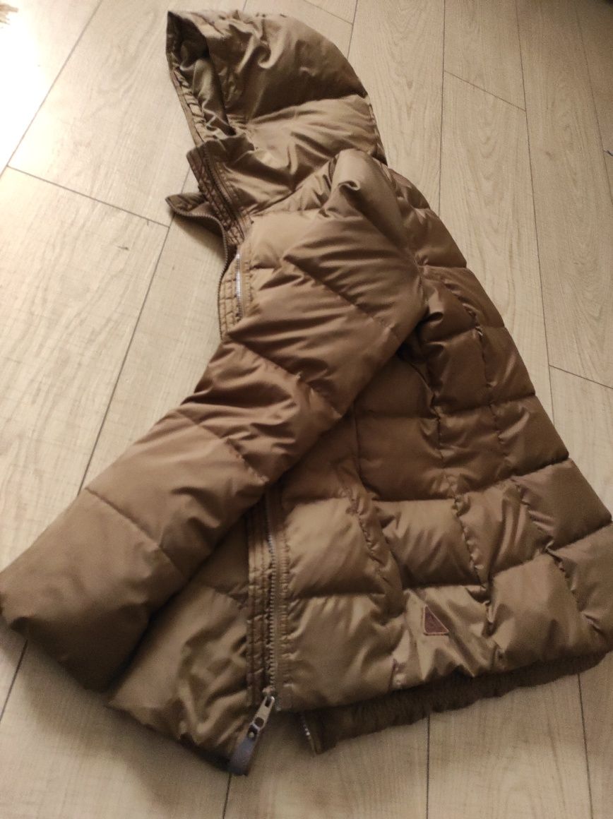 Kurtka puchowa H&M r. 36 brązowa