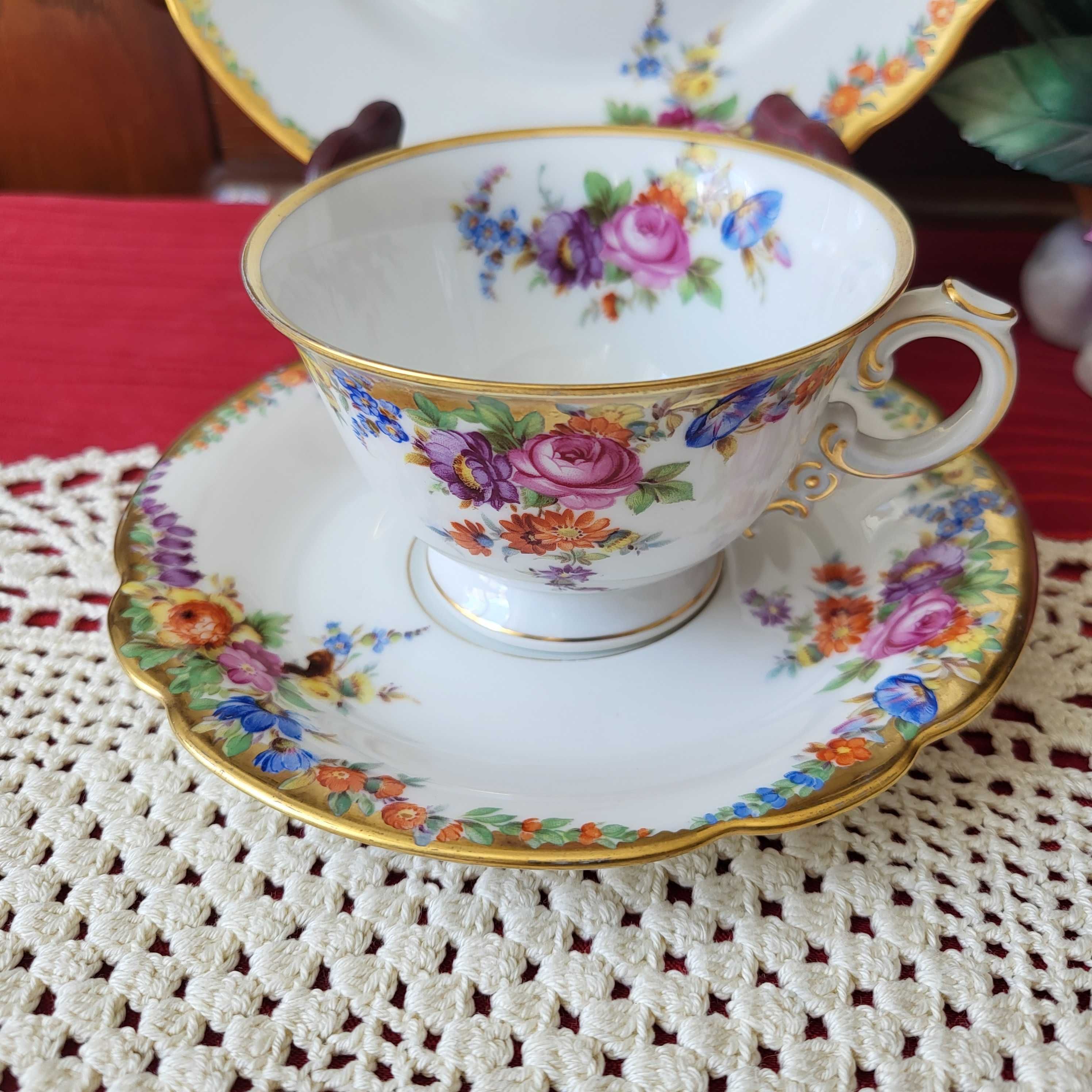 Антикварное чайное трио Rosenthal Selb-Bavaria, 1928 год
