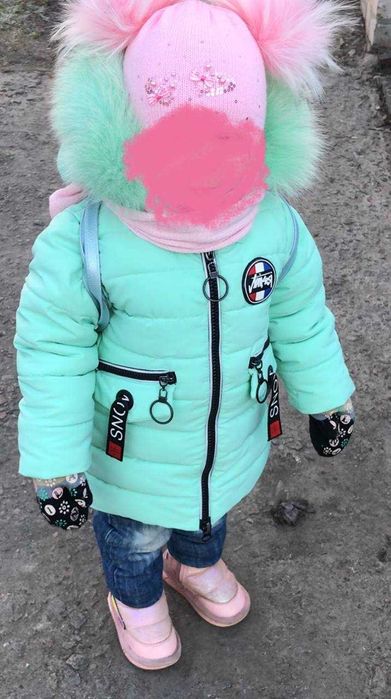 Зимова парка пальто куртка для дівчинки або хлопчика