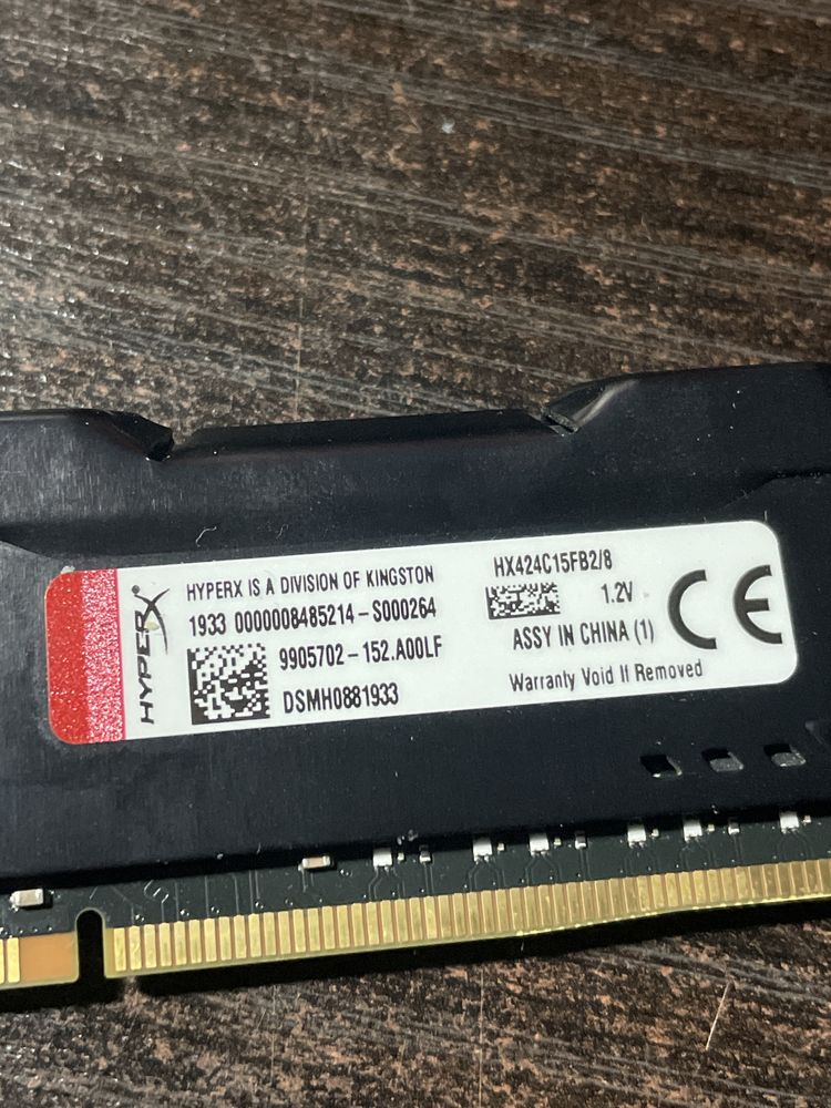 Memória RAM Kingston 8GB HyperX Fury DDR4 2400MHz