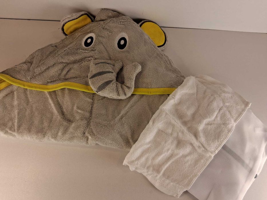 E147 Ręcznik Z Kapturem Bambusowy Dla Dzieci Słonik Jumpy Moo's