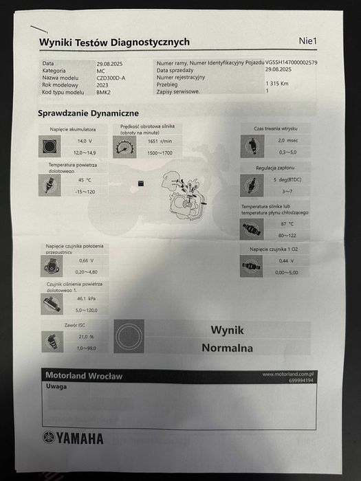 YAMAHA X-MAX 300 TECH MAX 2023 - 1350km - cena 22tys. netto +23%VAT