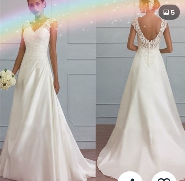 Suknia, piękna, nowa na ślub, wesele, rozmiar S