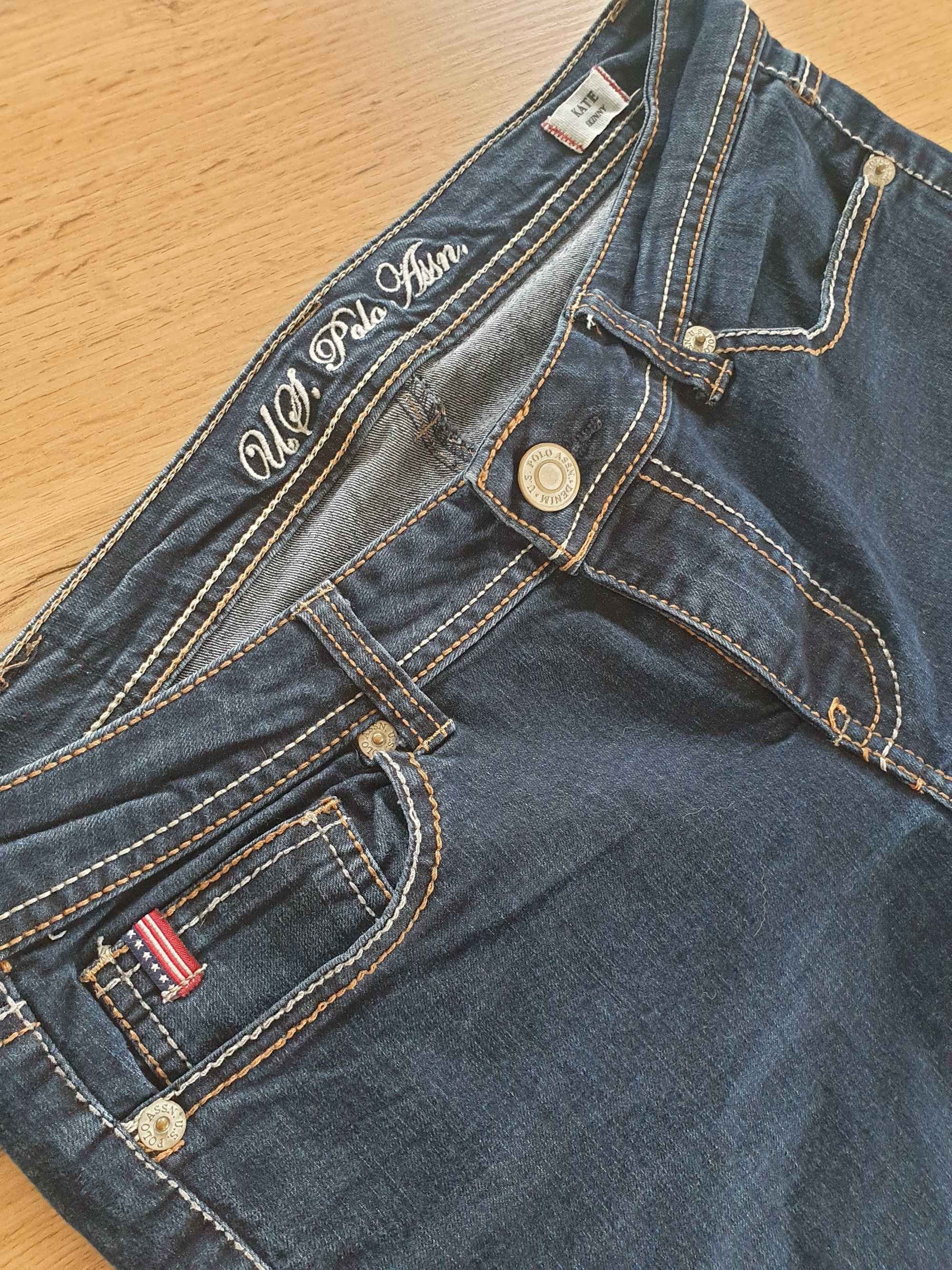 Spodnie jeansowe, skinny, 81% bawełna, U.S. Polo Assn., rozmiar L
