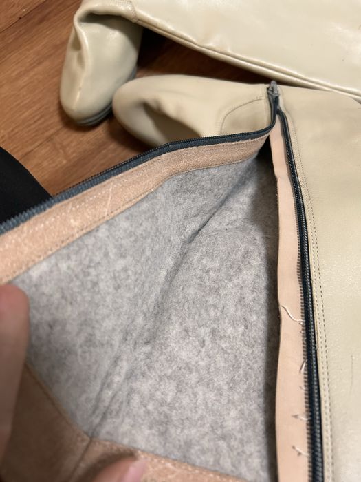 Кожанные зимние сапоги