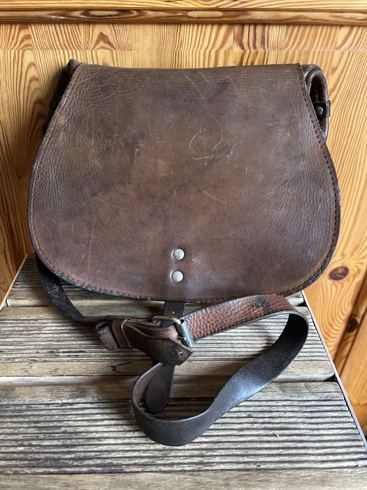 Sprzedam skórzaną torbę myśliwską vintage, PRL