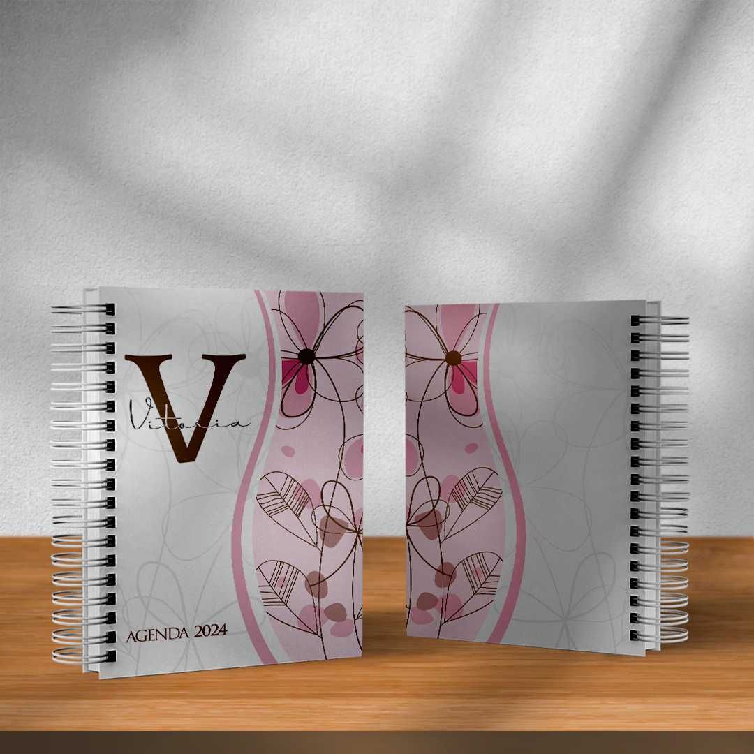 Agenda Floral 2024 Personalizada com Nome