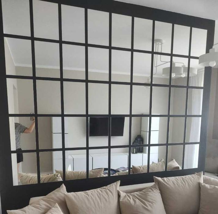 Zestaw 9 szt. luster ściennych naklejane lustro ścienne dekoracja