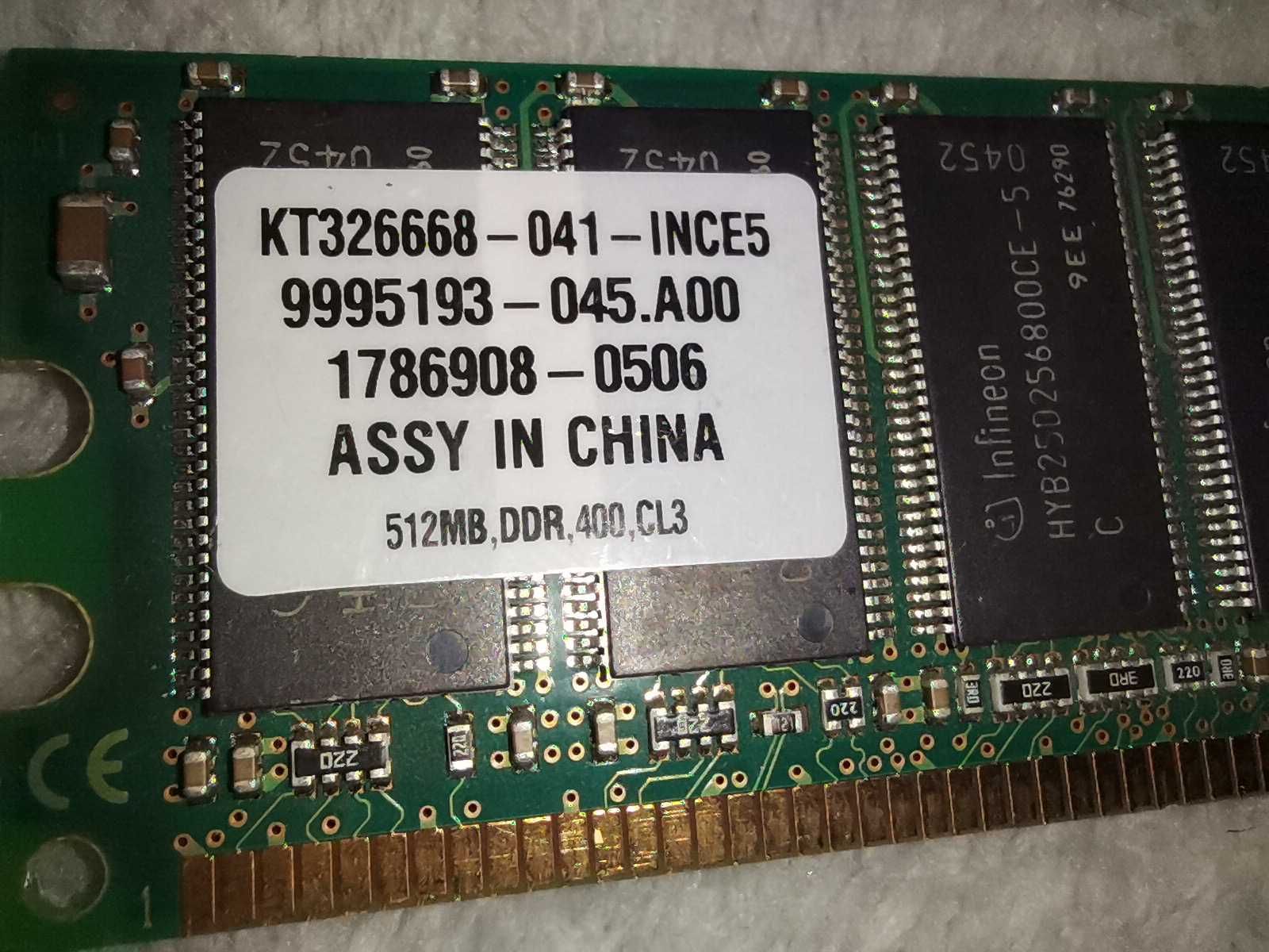 Memórias DDR 512 MB