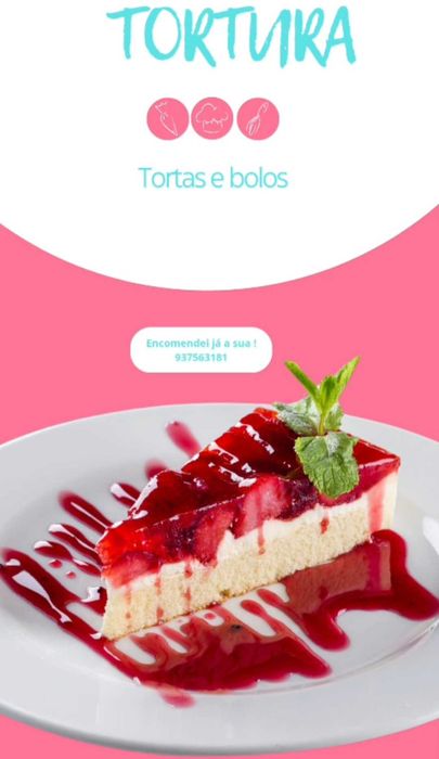 Tortas e bolos sob encomenda