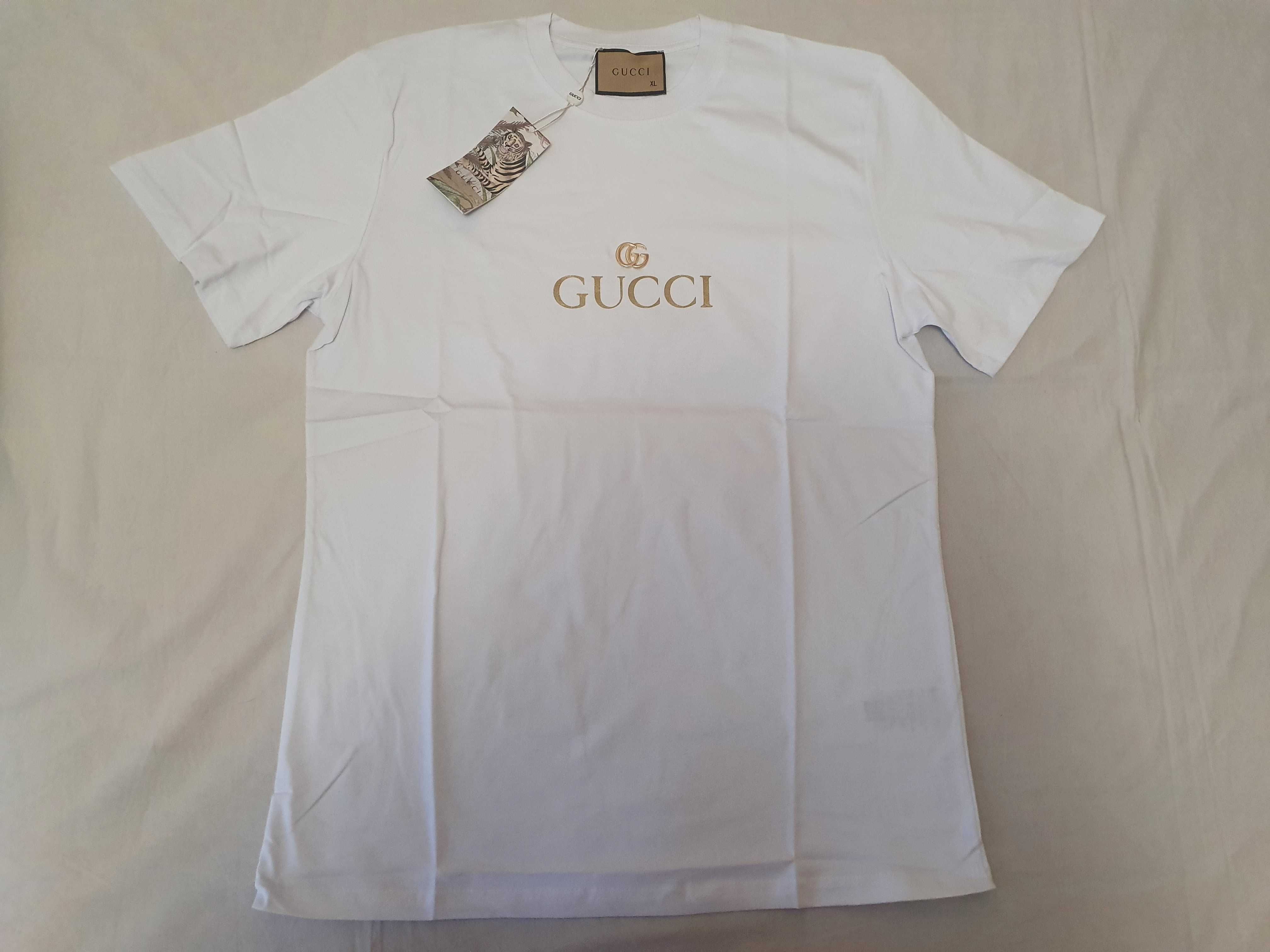 NOWA męska koszulka Gucci t-shirt GG biała XL podkoszulek blaszka