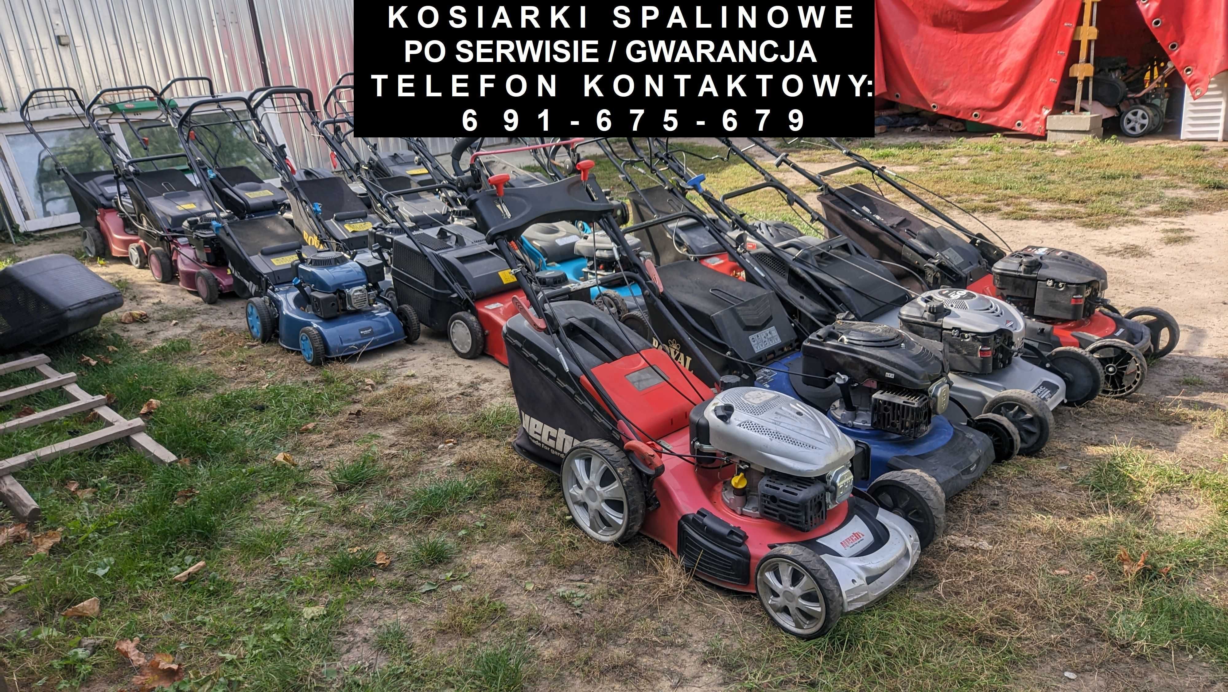 Używane kosiarka spalinowa-silniki B&S/Honda/wyrzut boczny/kosz/napęd