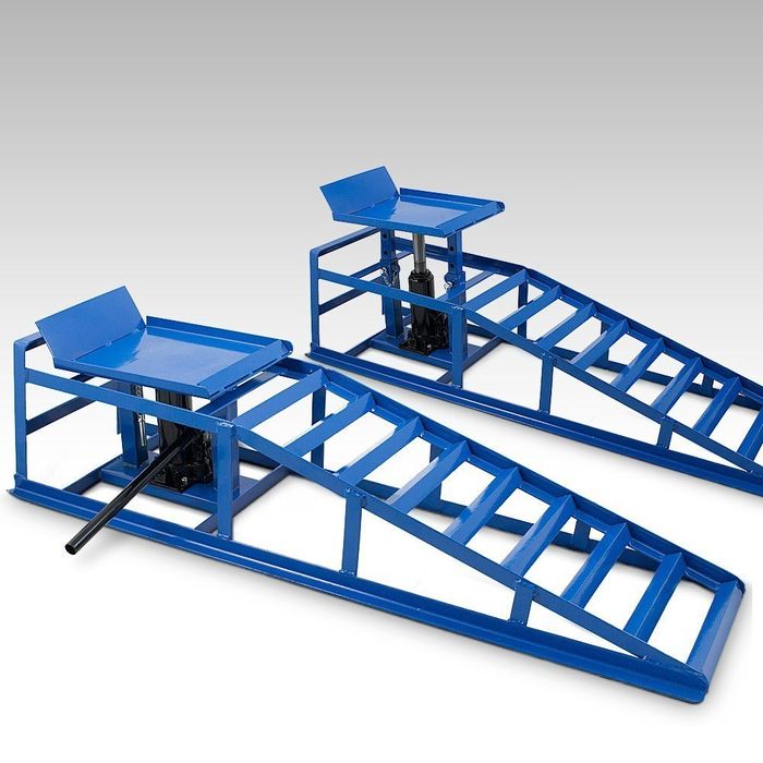 Rampa rampy z podnośnikiem hydraulicznym 2 szt.