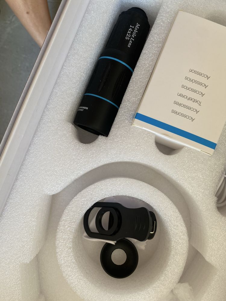 Teleobjectiva zoom para telemóvel