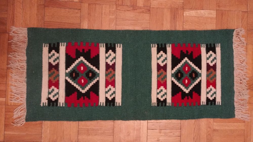 Mały kilim vintage z okresu PRL