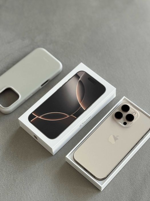iPhone 16 PRO 128 GB, Dessert Titanium, pustynny, złoty | Case GRATIS!