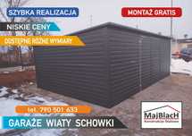 GRAFITOWY GARAŻ BLASZANY |Altana |Wiata | Garaże Blaszane – Maj-Blach