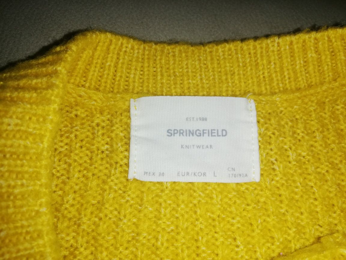 Camisola de malha amarelo torrado Springfield