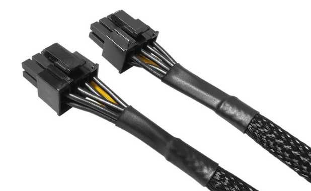 Кабель для видеокарт 18 AWG в оплетке GPU 8 pin -> 2 х PCI-E(6+2)