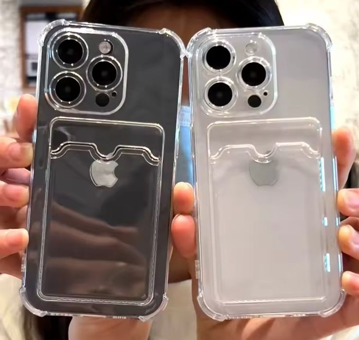 Розкішний м'який чохол для телефону з картковою сумкою