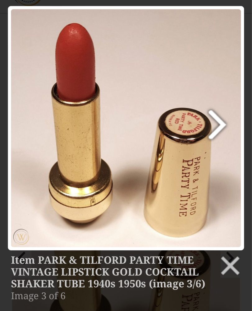 Вінтажна помада Park & Tilford Party Time Lipstick у формі шейкера